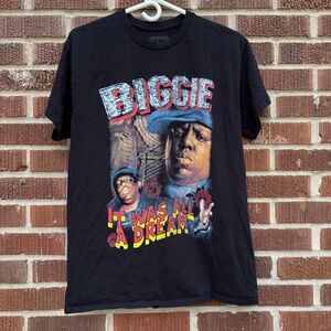 The Notorious BIG Shirt Mens Medium Black Short Sleeve It Was All A Dream Biggie